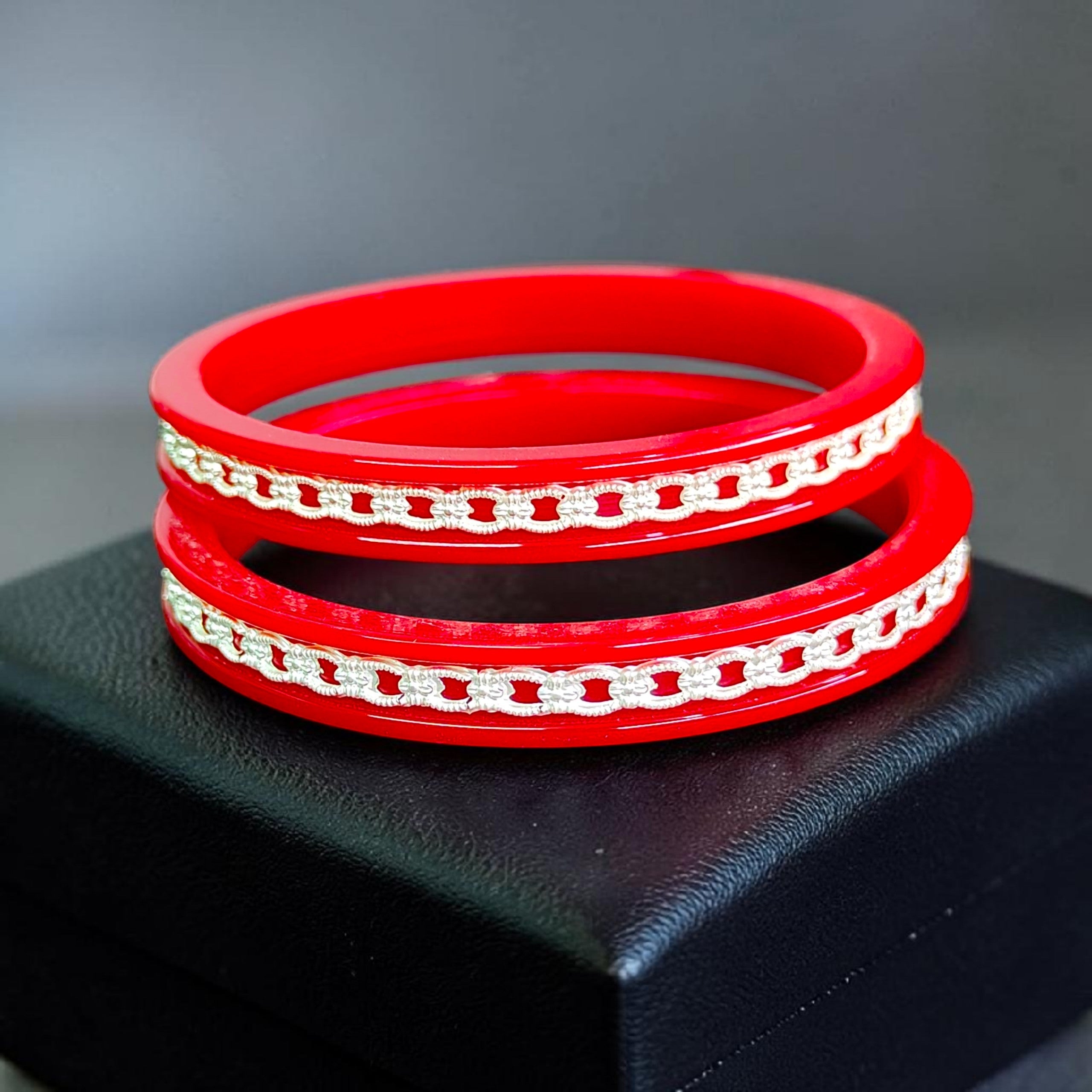 SAKHA POLA- 925 SILVER DESIGN PATH POLA (1 PAIR) SOLD ON MRP FOR MARRIED WOMEN (GET ANY DESIGN AS PER SIZE AVAILABILITY)