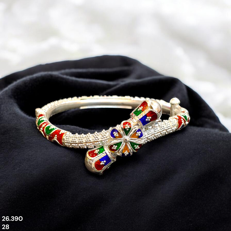 SILVER BANGLES- (SIZE 28 KHILEN) CERTIFIED BIS HALLMARK 925 SILVER BALA (MANIPUR DESIGN) APPROX WGT: 26.390 GM (1 PIECE) FOR REGULAR USE FOR WOMEN.