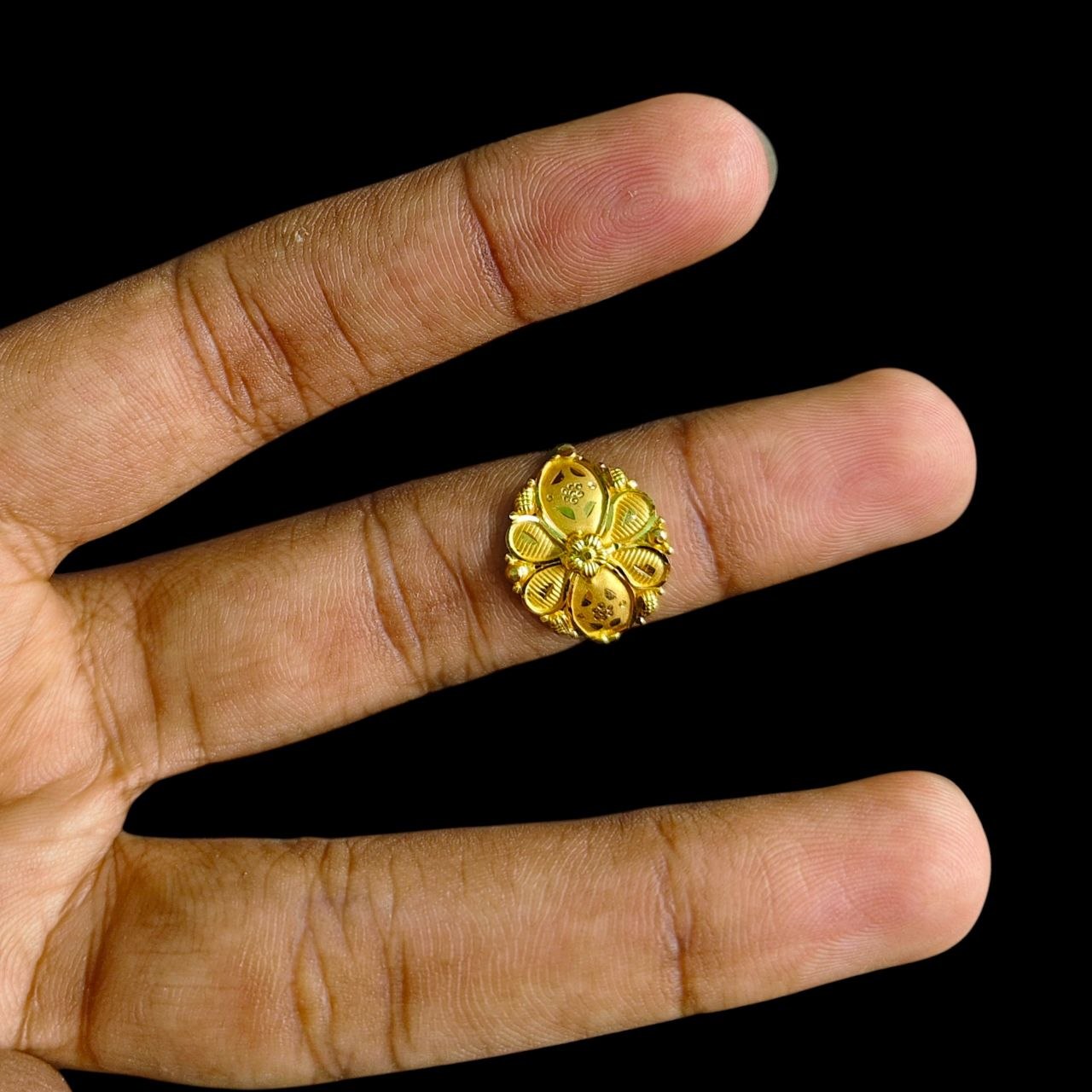 LADIES RING- (SIZE: 14 ) WGT: 1.480 GM APPROX BIS CERTIFIED HUID HALLMARK 916 22KT GOLD RING FOR WOMEN 1 PIECE.