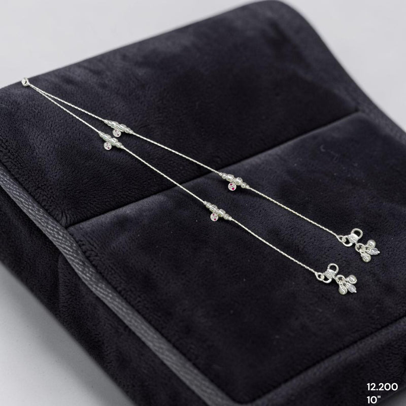 SILVER PAYEL- (A16) (WGT: 12.200 GM APPROX) 625 SILVER PAYEL (ANKLET) 1 PAIR LENGTH: 10