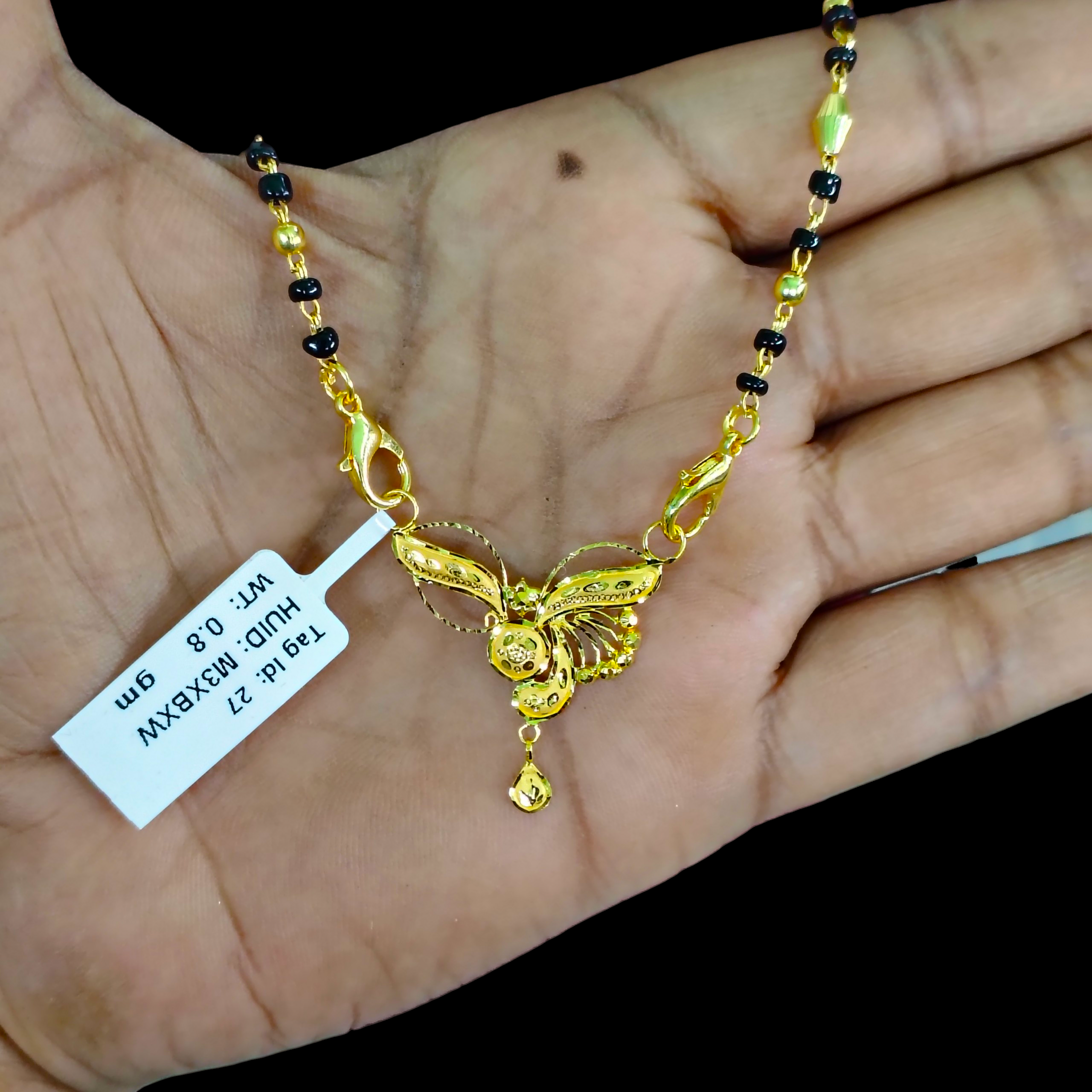 GOLD PENDANT- WGT: 0.800 GM APPROX 22KT HUID HALLMARK GOLD PENDANT MANGALSUTRA 1 PIECE WITH TASSEL.