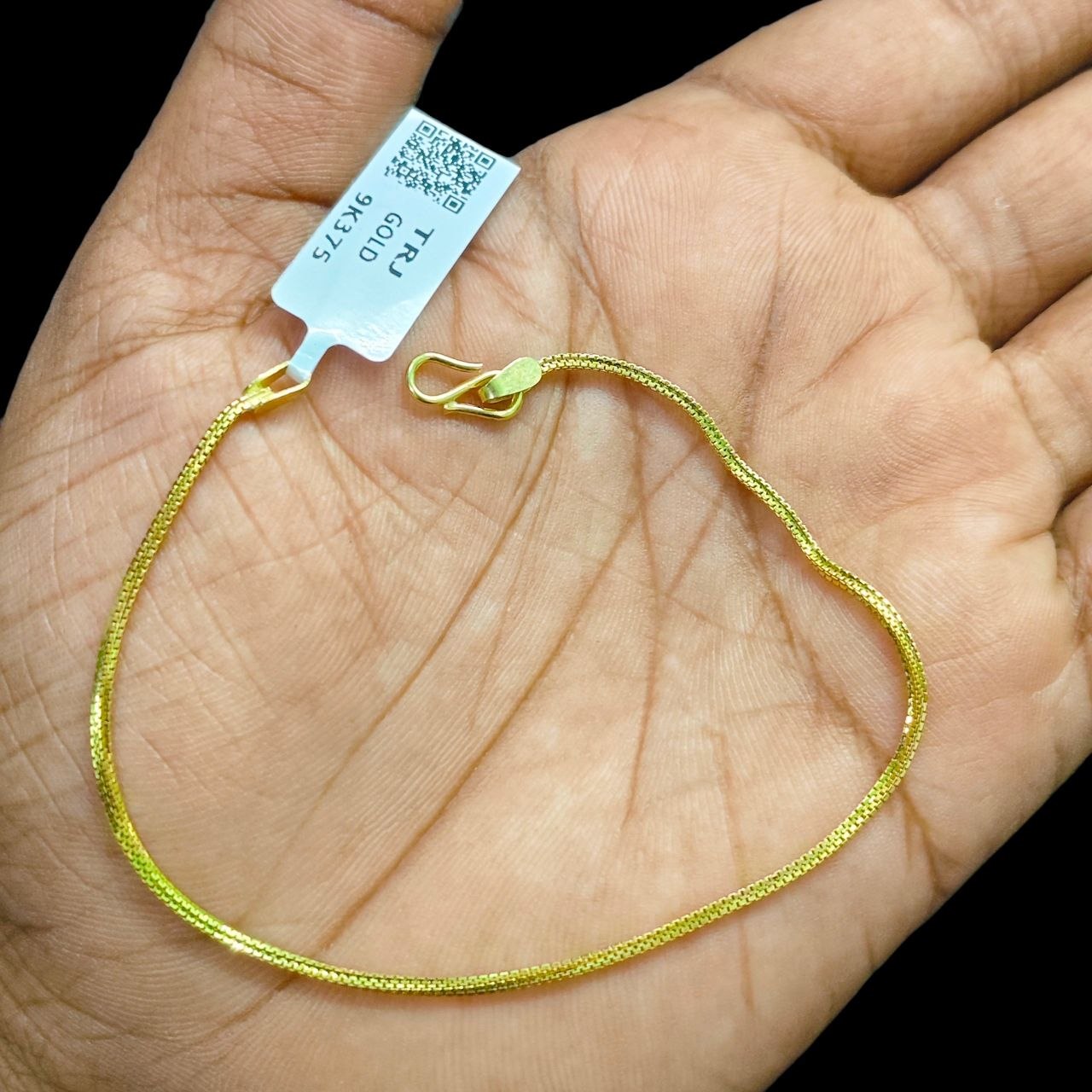 GOLD WRISTLET- 8" (WGT: 2.320 GM APPROX) BIS CERTIFIED HUID HALLMARK 375 9KT GOLD WRISTLET FOR GENTS.