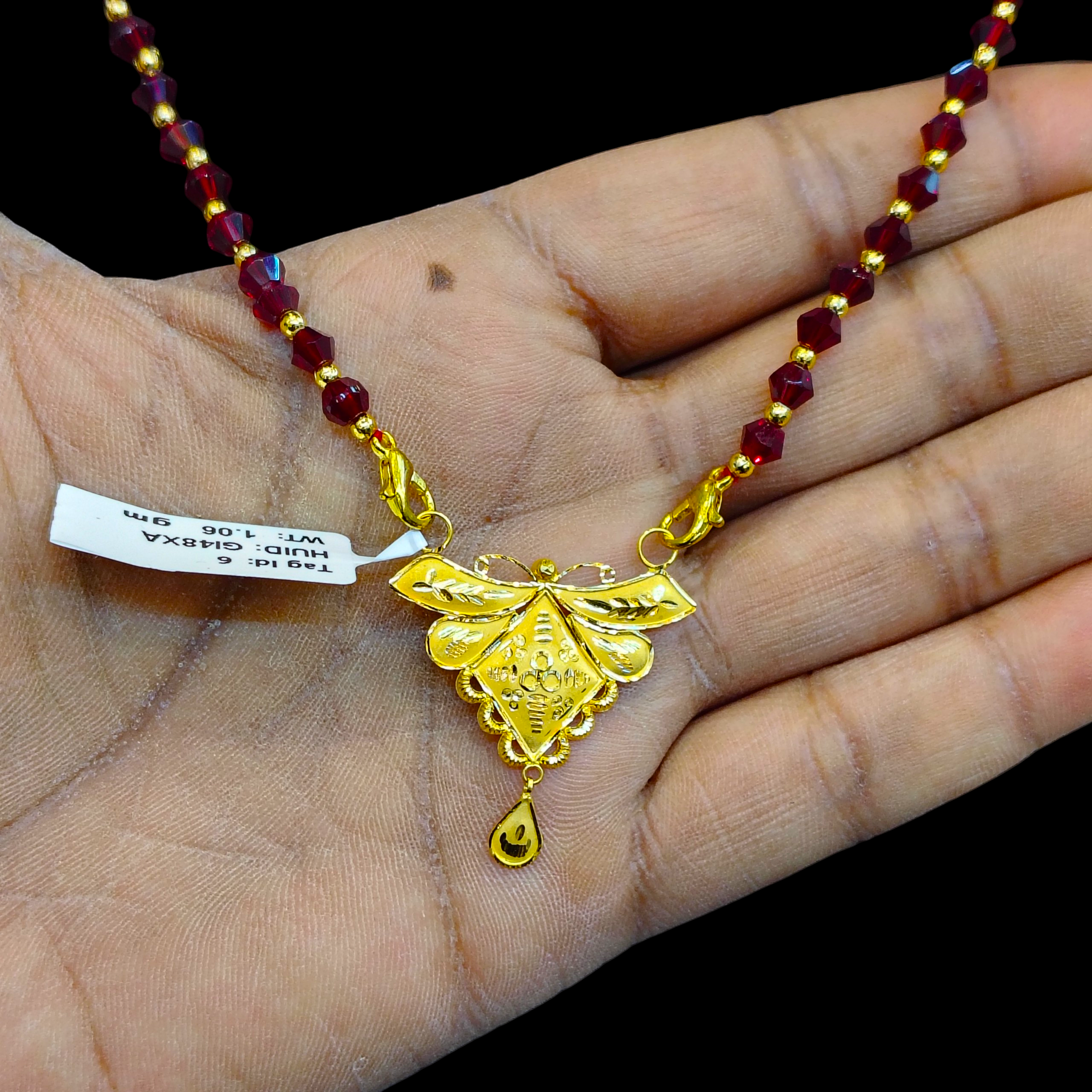 GOLD PENDANT- WGT: 1.060 GM APPROX 22KT HUID HALLMARK GOLD PENDANT MANGALSUTRA 1 PIECE WITH TASSEL.