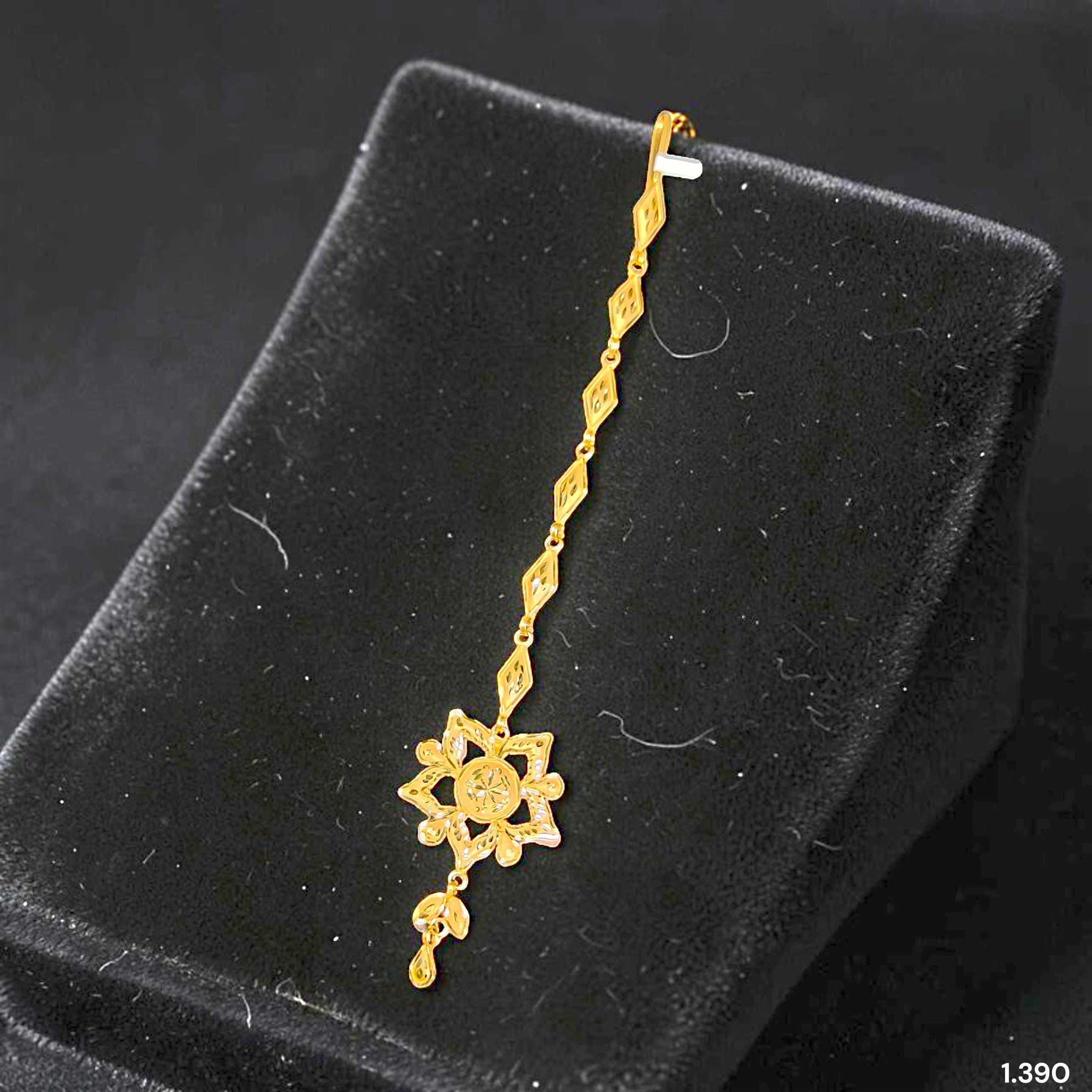 GOLD TICKLY- (WGT: 1.390 GM APPROX) CERTIFIED BIS HUID HALLMARK 375 9KT GOLD TICKLY (MANGTIKA) 1 PIECE FOR MARRIAGE.(ETPIHQ)