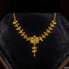 GOLD NECKLACE- (SQLRP1)-(WGT: 2.053 GM APPROX) BIS CERTIFIED HUID HALLMARK 375 9KT GOLD NECKLACE 1 PIECE FOR WOMEN WITH FREE ADJUSTABLE TASSEL.