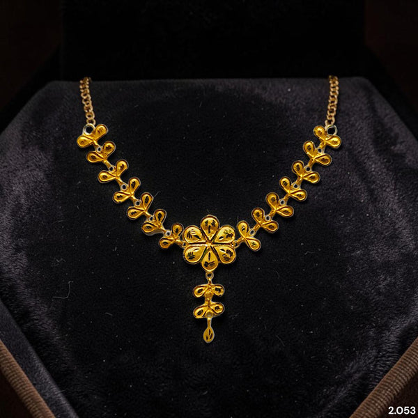 GOLD NECKLACE- (SQLRP1)-(WGT: 2.053 GM APPROX) BIS CERTIFIED HUID HALLMARK 375 9KT GOLD NECKLACE 1 PIECE FOR WOMEN WITH FREE ADJUSTABLE TASSEL.