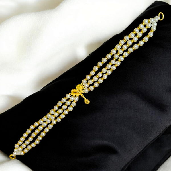 PEARL CHOKER - WGT: 0.170 - 0.200 GM APPROX KDM GOLD MOTI CHOKER 1 PIECE WITH ADJUSTABLE TASSEL FOR GIFT PURPOSE (50 TONCH) GET ANY DESIGN AS PER AVAILABILITY.