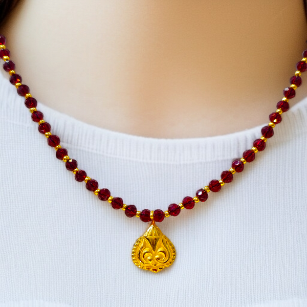 FLORAL3 DESIGN (WGT: 0.230 GM APPROX) KDM GOLD LOCKET 1 PIECE WITH TASSEL (50 TONCH) BEST FOR GIFT IN MARRIAGE.