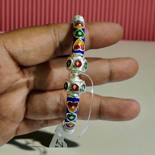 RAJLAXMI (SIZE 28) HALLMARK 925 SILVER BALA (MANIPUR DESIGN) APPROX WGT: 19.040 GM (1 PIECE) FOR REGULAR USE FOR WOMEN.