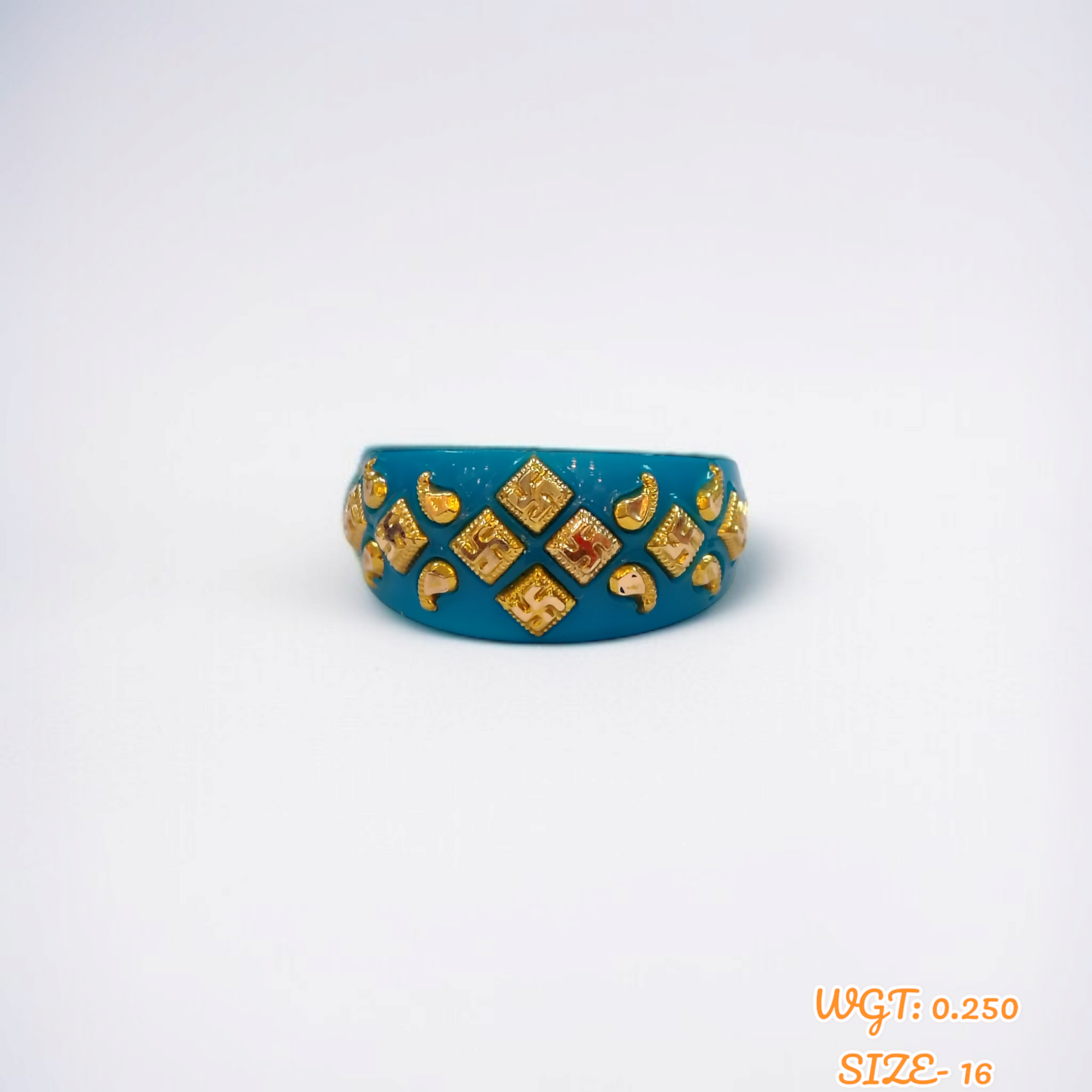 (GPR) TRJ (SIZE: 16) WGT: 0.250 GM APPROX (50 TONCH) KDM GOLD POLA RING FOR WOMEN 1 PIECE FOR GIFT (SOLD ON MRP)