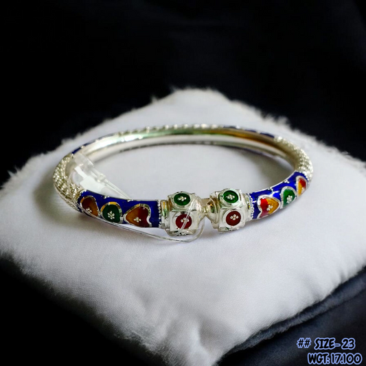 RAJLAXMI (SIZE 23) HALLMARK 925 SILVER BALA (MANIPUR DESIGN) APPROX WGT: 17.100 GM (1 PIECE) FOR REGULAR USE FOR WOMEN.