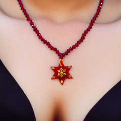 (GREAT FREEDOM OFFER) LASER PASTING STAR DESIGN KDM GOLD POLA PENDANT (MINI) 1 PIECE WITH ADJUSTABLE TASSEL (50 TONCH) BEST FOR GIFT APPROX WGT: 0.120 GM SOLD ON MRP BY RAJLAXMI.