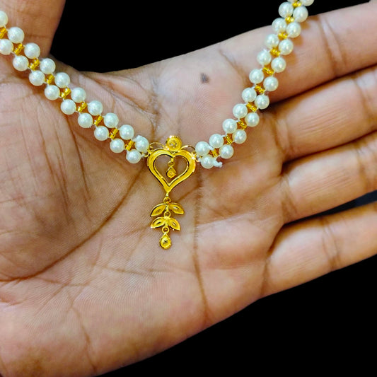 (GMP22) BIS CERTIFIED WGT: 0.790 GM APPROX HUID HALLMARK 916 22KT GOLD MOTI PENDANT 1 PIECE FOR YOUR BEAUTIFUL WIFE.