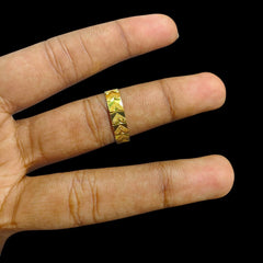 LADIES RING- (SIZE: 23) WGT: 1.230 GM APPROX BIS CERTIFIED HUID HALLMARK 9KT GOLD THUMB RING FOR UNISEX 1 PIECE.(NRAQ8D)