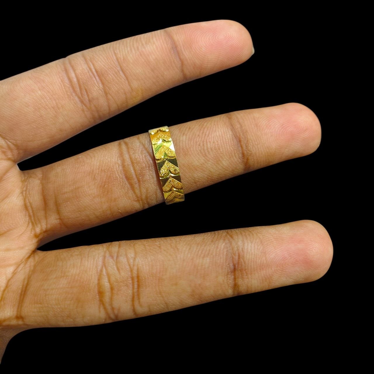 LADIES RING- (SIZE: 23) WGT: 1.230 GM APPROX BIS CERTIFIED HUID HALLMARK 9KT GOLD THUMB RING FOR UNISEX 1 PIECE.(NRAQ8D)