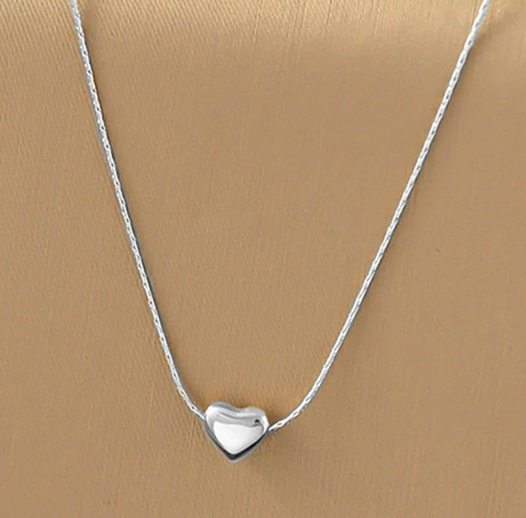 (JIVA COLLECTION) CERTIFIED BIS HALLMARK 925 STERLING SILVER CHAIN 18 INCH WITH HEART PENDANT - BANKOK IMPORTED (SOLD ON MRP)