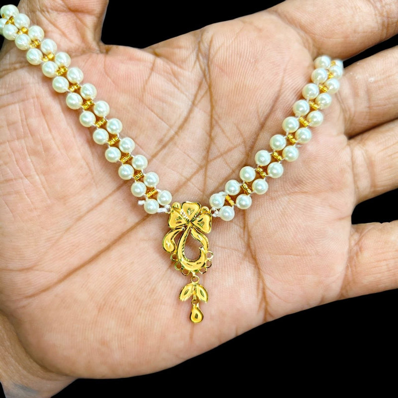 GMP22K- WGT: 0.850 GM APPROX CERTIFIED BIS HUID HALLMARK 916 22KT GOLD MOTI PENDANT 1 PIECE FOR WOMEN.