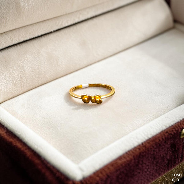 LADIES RING- (SIZE: 10) WGT: 1.050 GM APPROX 14KT HALLMARK GOLD RING FOR WOMEN 1 PIECE.