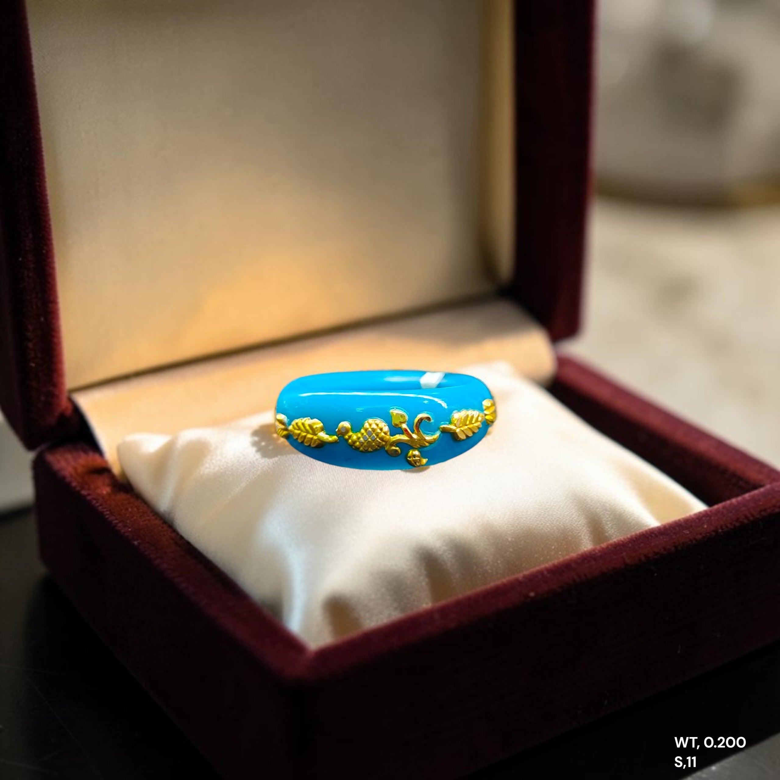 POLA RING-SIZE 11 (WGT: 0.200 GM APPROX) CERTIFIED BIS HALLMARK 916 22KT GOLD POLA RING 1 PIECE (BEST FOR DAILY WEAR OR GIFTING YOUR LOVE ONE).
