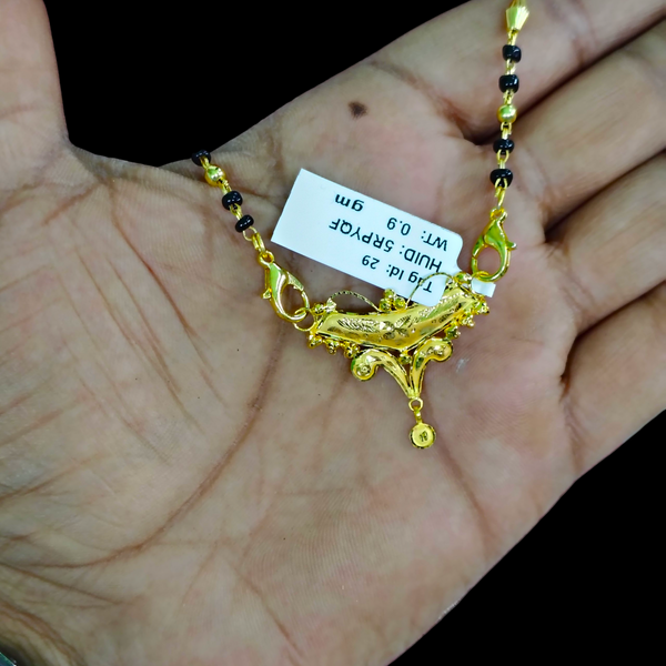 GOLD PENDANT- WGT: 0.900 GM APPROX 22KT HUID HALLMARK GOLD PENDANT MANGALSUTRA 1 PIECE WITH TASSEL.