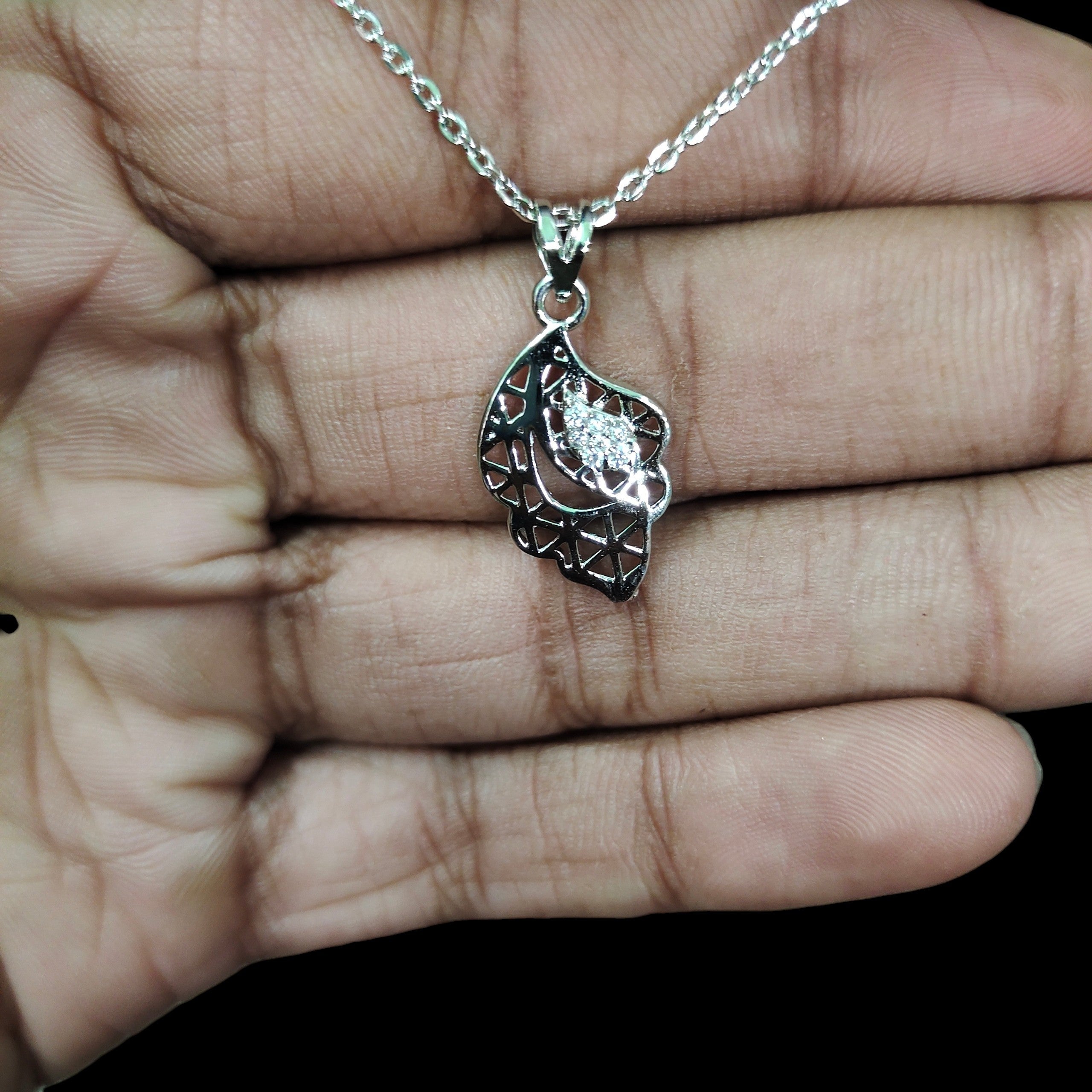 SILVER PENDANT- 625 SILVER PENDANT SET WITH EARRINGS SOLD ON MRP) - *CHAIN INCLUDED* (NON EXCHANGEABLE ITEM)