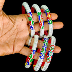 SAKHA POLA- 925 SILVER HALF BALA POLA APPROX WGT: 11.00 GM (1 PIECE) FOR MARRIED WOMEN (GET ANY DESIGN AS PER SIZE AVAILABILITY)