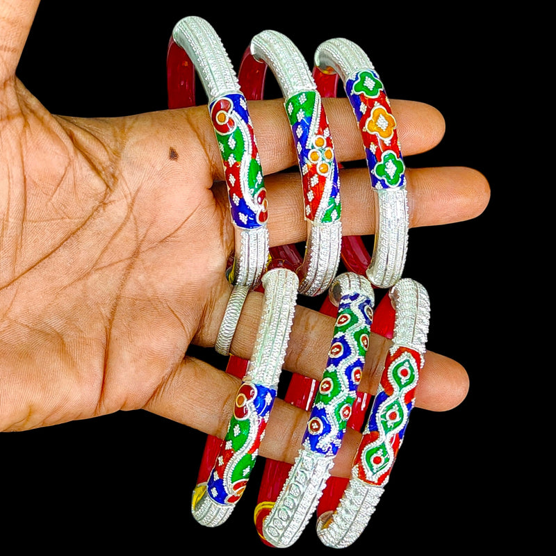 SAKHA POLA- 925 SILVER HALF BALA POLA APPROX WGT: 11.00 GM (1 PIECE) FOR MARRIED WOMEN (GET ANY DESIGN AS PER SIZE AVAILABILITY)