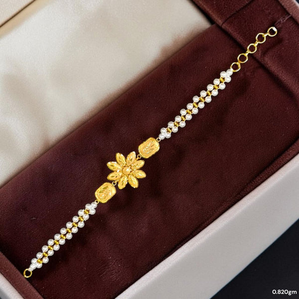 GOLD WRISTLET- (WGT: 0.820 GM APPROX) BIS CERTIFIED HUID HALLMARK 375 9KT GOLD WRISTLET (BRACELET) WITH MOTI CHAIN FOR WOMEN (ADJUSTABLE SIZE).