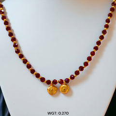 TRJ SOUTH INDIAN STYLE WGT: 0.270 GM APPROX HUID HALLMARK 22KT GOLD PENDANT 1 PIECE WITH TASSEL.