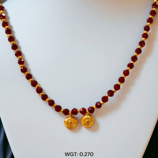 TRJ SOUTH INDIAN STYLE WGT: 0.270 GM APPROX HUID HALLMARK 22KT GOLD PENDANT 1 PIECE WITH TASSEL.
