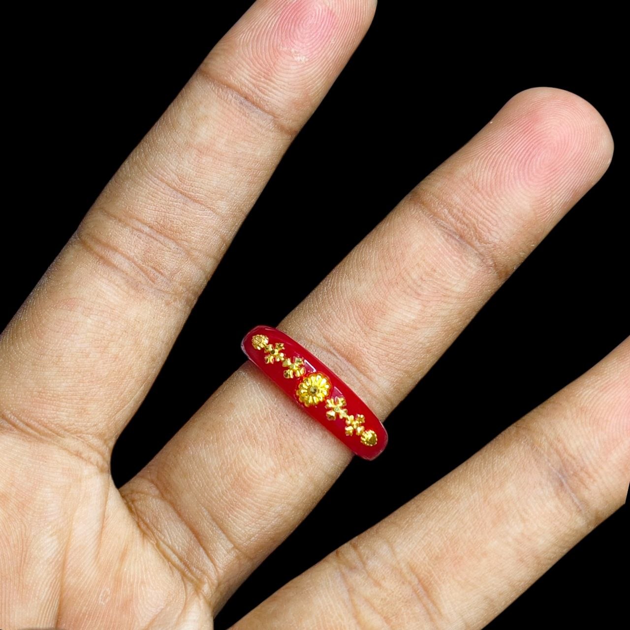 POLA RING-SIZE 18 (WGT: 0.150 GM APPROX) CERTIFIED BIS HALLMARK 916 22KT GOLD POLA RING 1 PIECE (BEST FOR DAILY WEAR OR GIFTING YOUR LOVE ONE).