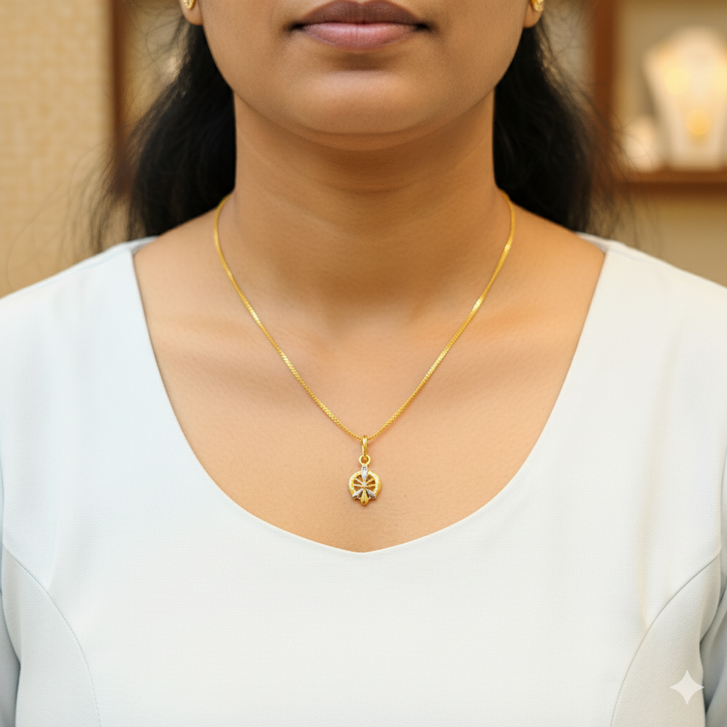 (GLC9) TRJ WGT: 0.440 GM APPROX BIS CERTIFIED HUID HALLMARK 9KT GOLD LOCKET FOR WOMEN 1 PIECE  FOR REGULAR USE CHAIN NOT INCLUDED.