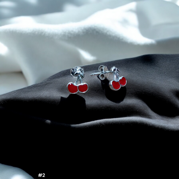 BABY JEWELLERY SILVER STUD - STERLING 925 HALLMARK SILVER STUD EARRINGS FOR WOMEN (1 PAIR) FOR REGULAR WEAR (SOLD ON MRP).