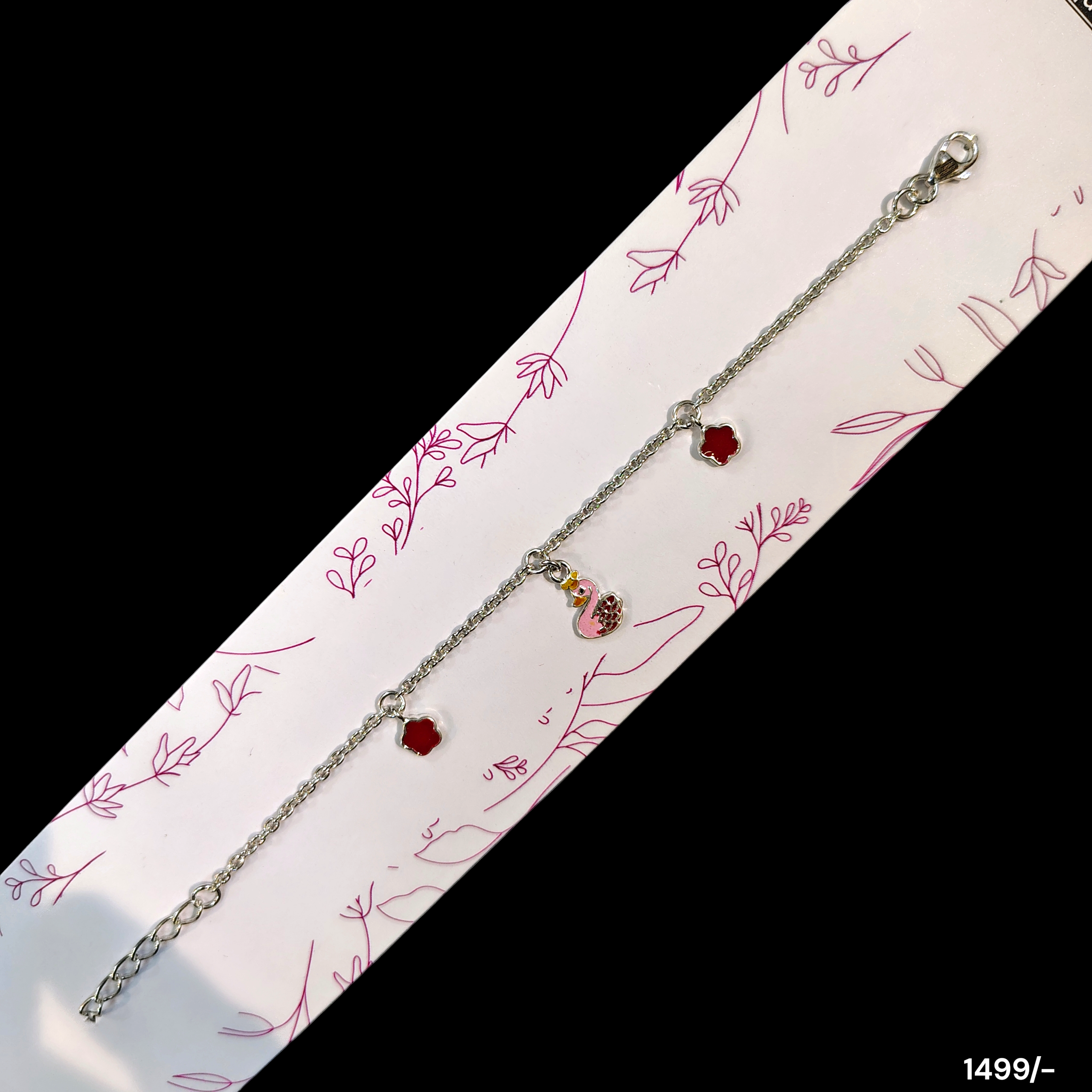 (SLPL) BANKOK IMPORTED 925 SILVER WRISTLET FOR BABY FOR REGULAR USE - BEST OF RICE CEREMONY AND BIRTHDAY (SOLD ON MRP).