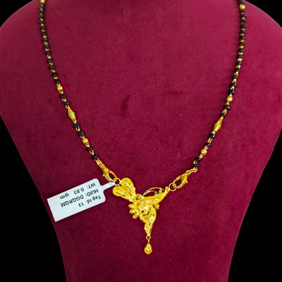 GOLD PENDANT- WGT: 0.830 GM APPROX 22KT HUID HALLMARK GOLD PENDANT MANGALSUTRA 1 PIECE WITH TASSEL.
