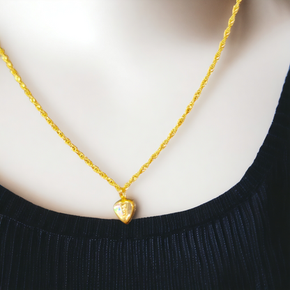 (FREE KDM LOVE LOCKET)- VIRAL ROPE CHAIN (GCS) WGT: 0.800 GM APPROX HUID HALLMARK 18KT GOLD CHAIN 1 PIECE 16 INCH (FOR SPECIAL GIFT ONLY)NOT FOR DAILY USE.