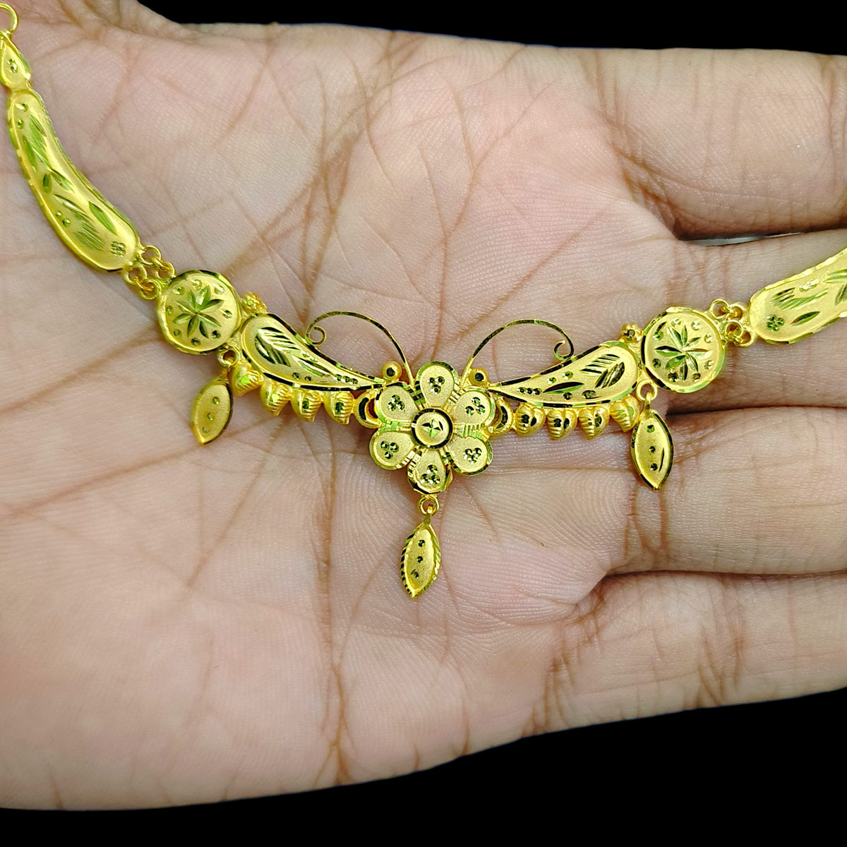 GOLD NECKLACE- (C9GUIV)-(WGT: 2.688 GM APPROX) BIS CERTIFIED HUID HALLMARK 375 9KT GOLD NECKLACE 1 PIECE FOR WOMEN WITH FREE ADJUSTABLE TASSEL.