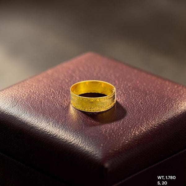LADIES RING- (SIZE: 20 ) WGT: 1.780 GM APPROX BIS CERTIFIED HUID HALLMARK 916 22KT GOLD RING FOR WOMEN 1 PIECE.(CV5AIB)