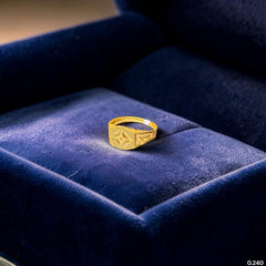 BABY JEWELLERY- TRJ WGT: 0.240 GM APPROX 375 9KT HUID HALLMARK GOLD BABY FINGER RING 1 PIECE FOR RICE CEREMONY & BIRTHDAY.(N6KI8M)