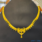 (GNC) RAJLAXMI WGT: 3.900 GM APPROX HUID HALLMARK 22KT GOLD NECKLACE 1 PIECE WITH ADJUSTABLE TASSEL.