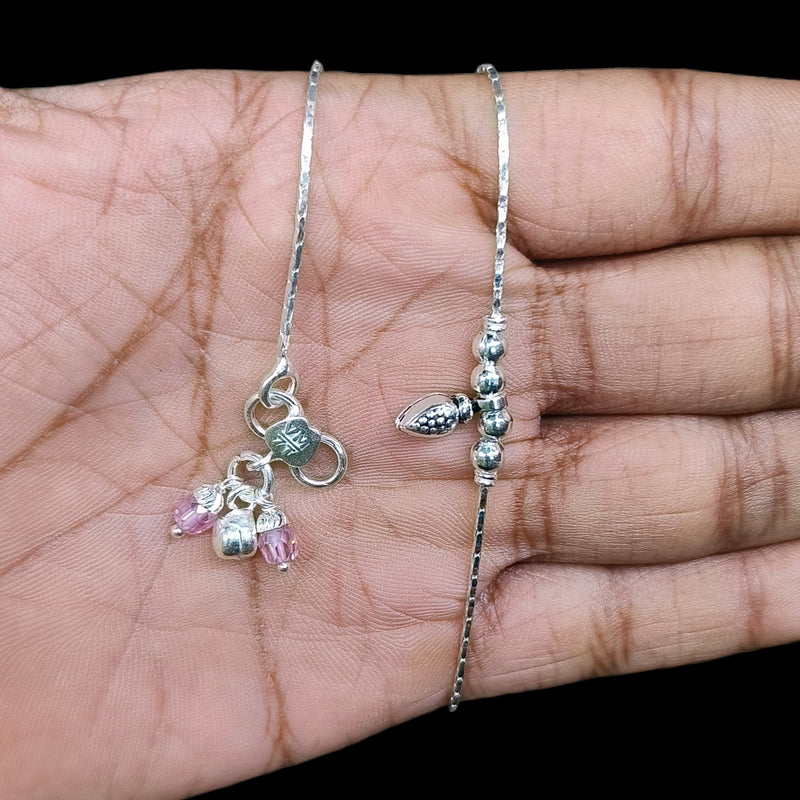 SILVER PAYEL- (A19) (WGT: 11.800 GM APPROX) 625 SILVER PAYEL (ANKLET) 1 PAIR LENGTH: 10