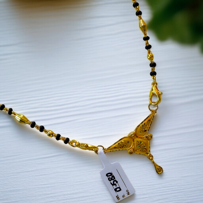 TRJ WGT: 0.580 GM APPROX KDM GOLD PENDANT WITH MANGALSUTRA & ADJUSTABLE TASSEL 1 PIECE (50 TONCH) FOR BEST GIFT IN MARRIAGE.