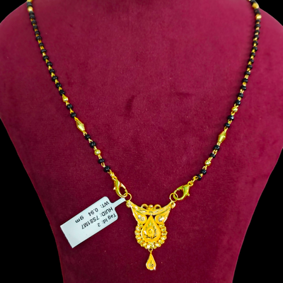 GOLD PENDANT- WGT: 0.940 GM APPROX 22KT HUID HALLMARK GOLD PENDANT MANGALSUTRA 1 PIECE WITH TASSEL.