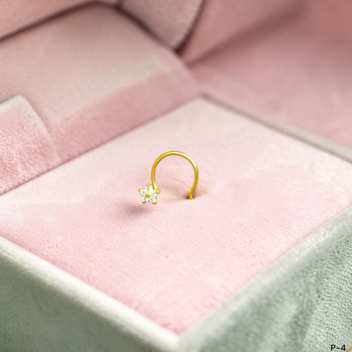 GOLD NOSEPIN- (WGT: 0.140 GM APPROX) BIS CERTIFIED HUID HALLMARK 375 9KT GOLD NOSEPIN 1 PIECE FOR WOMEN (FOR REGULAR USE). SOLD ON MRP.