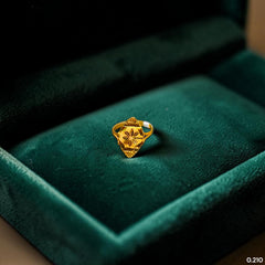 BABY JEWELLERY- TRJ (YEXXWV) (WGT: 0.210 GM APPROX) 375 9KT HUID HALLMARK GOLD BABY FINGER RING 1 PIECE FOR RICE CEREMONY & BIRTHDAY.