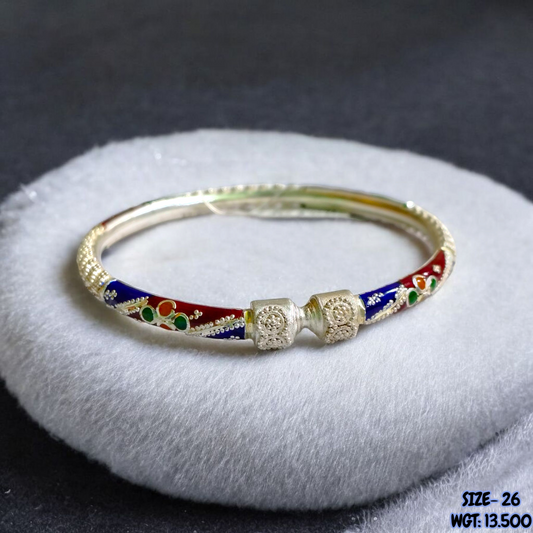RAJLAXMI (SIZE 26) HALLMARK 925 SILVER BALA (MANIPUR DESIGN) APPROX WGT: 13.500 GM (1 PIECE) FOR REGULAR USE FOR WOMEN.