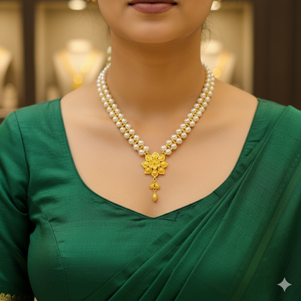 (GMP22) BIS CERTIFIED WGT: 1.060 GM APPROX HUID HALLMARK 916 22KT GOLD MOTI PENDANT 1 PIECE FOR YOUR BEAUTIFUL WIFE.