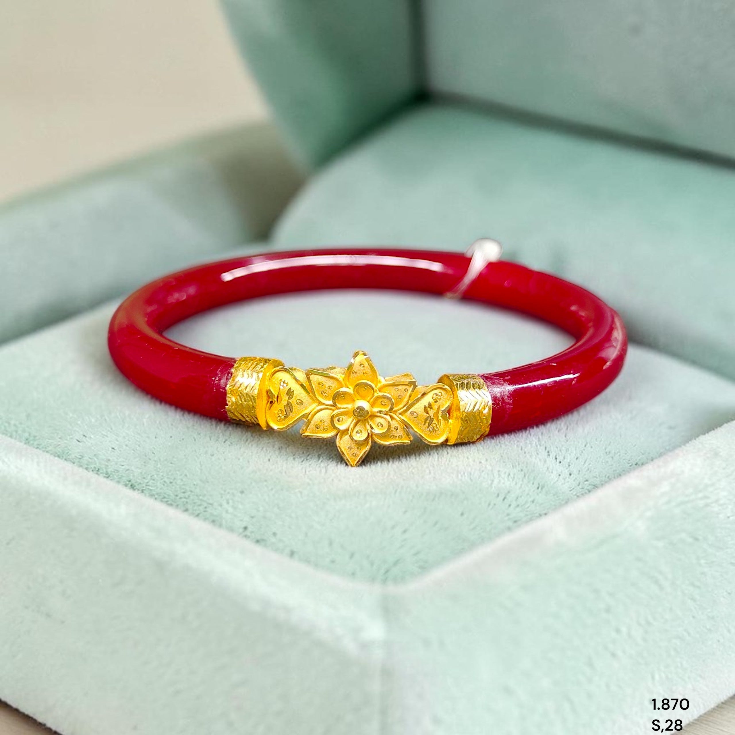 GPB22K- (SIZE-28) WGT: 1.870 GM APPROX BIS CERTIFIED HUID HALLMARK 916 22KT GOLD POLA BADHANO 1 PAIR FOR WOMEN.(T7JNJX)