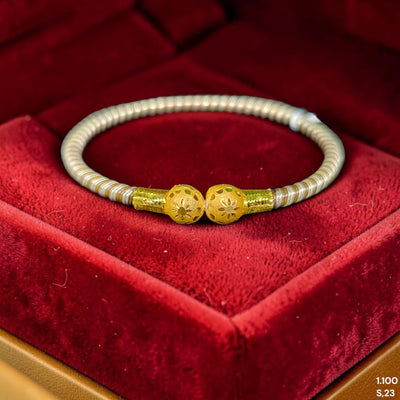 GOLD NOA- (LHTELR)-(SIZE: 23) (WGT: 1.100 GM APPROX) BIS CERTIFIED HUID HALLMARK 9KT GOLD BRACELET NOA BADHANO BANGLES 1 PIECE FOR WOMEN.