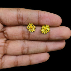 GOLD SUIDHAGA- (Z4ERZ9)-(S25U4S) (WGT: 1.050 GM APPROX) BIS CERTIFIED HUID HALLMARK 9KT GOLD SUIDHAGA EARRINGS (1 PAIR) FOR WOMEN.